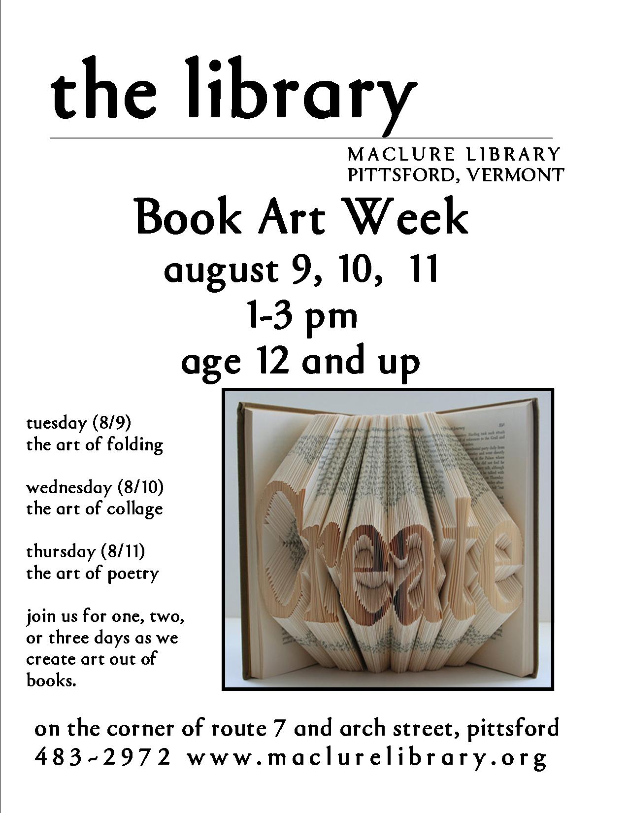 Book Art Week Maclure Library