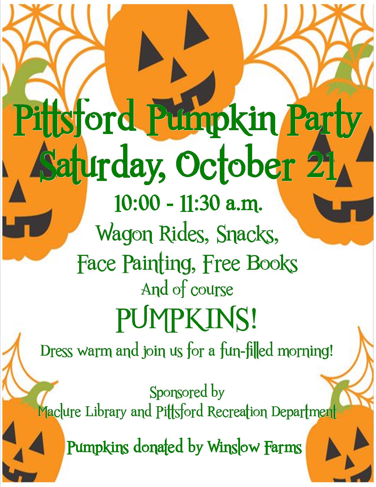 Pittsford Pumpkin Party! Maclure Library
