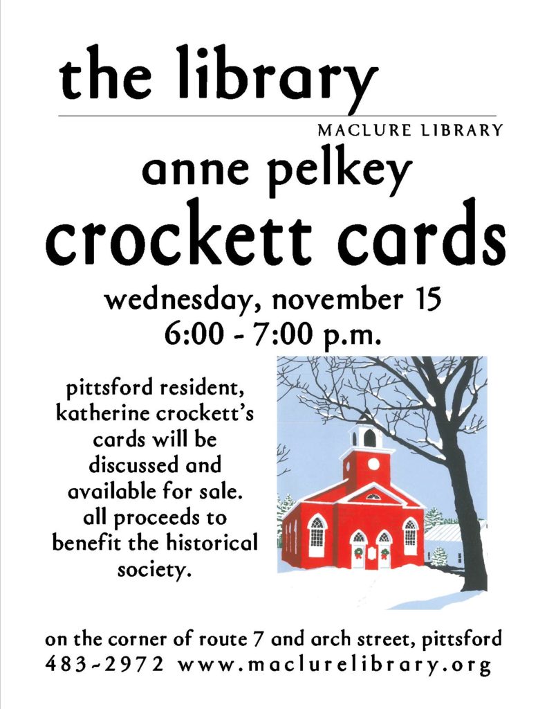 Crockett Card Sale Maclure Library