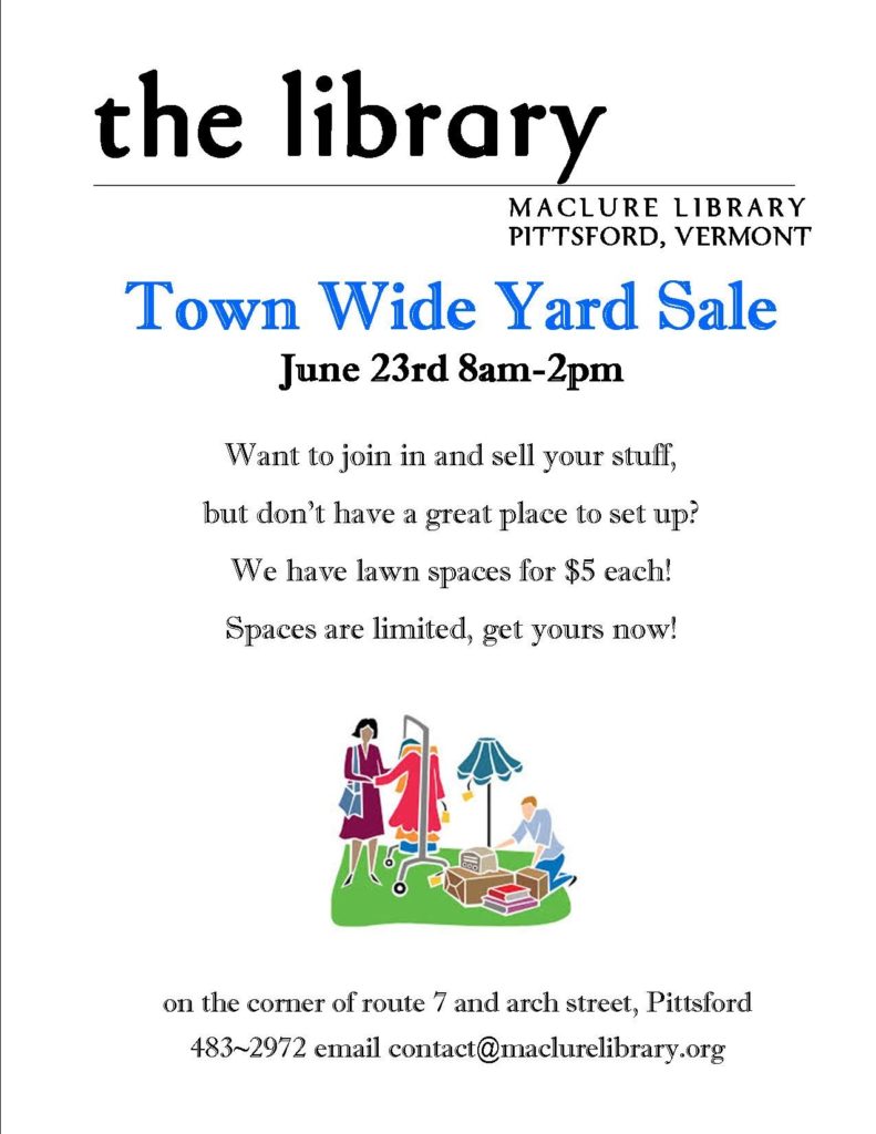 Town Wide Yard Sale Maclure Library