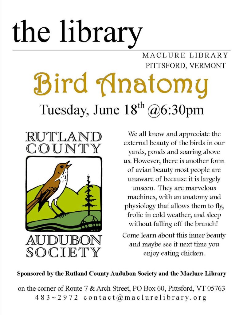 Bird Anatomy Maclure Library